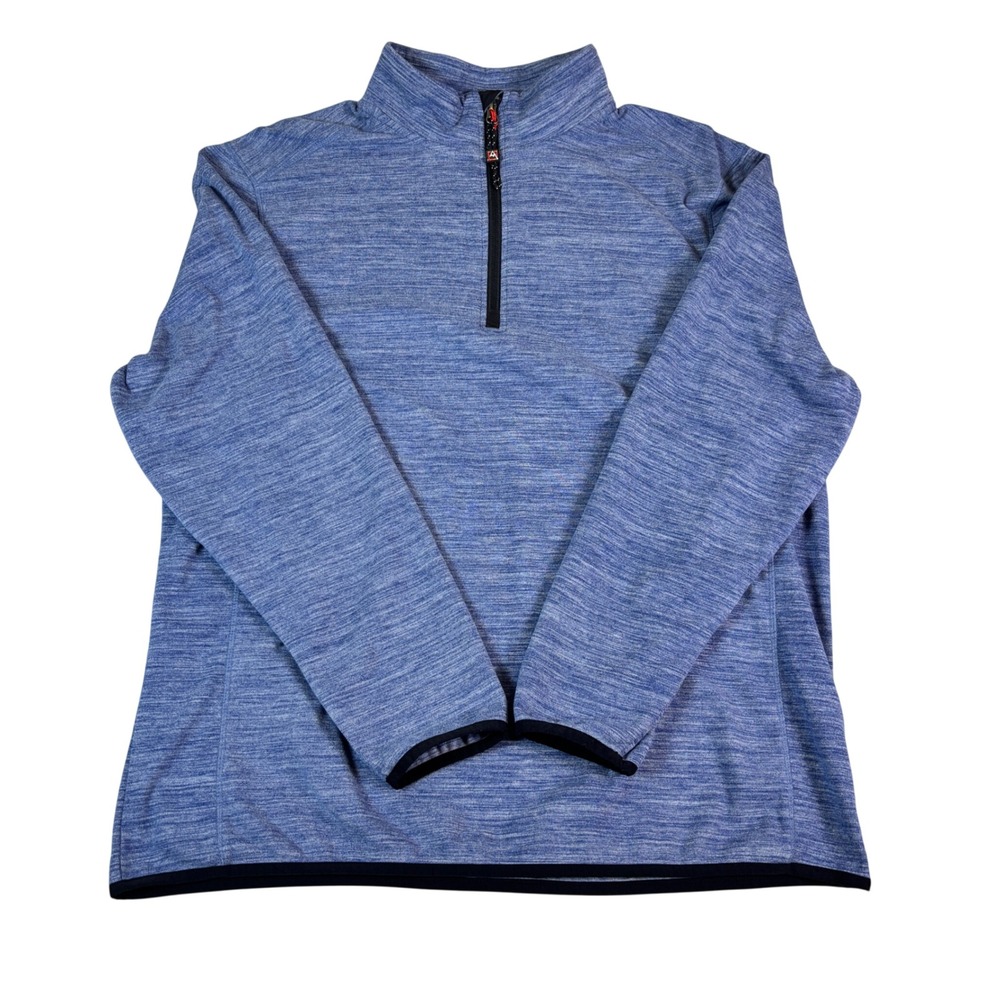 Avalanche Outdoor Supply Co Mens XL Blue Heathered Quarter Zip Pullover Sweater